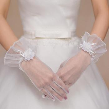 Gants de Fille de Fiançailles en Maille Fine
