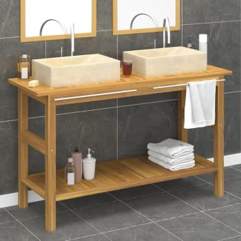 VidaXL Cream Marble Sink Bathroom Vanity