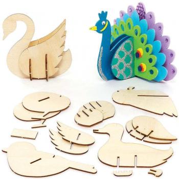 Bird 3D Woodcraft Kits (Pack of 5) Wood Craft Kits