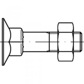 Senkschraube 4.6 blank M6x40 mit hohem Vierkantansatz