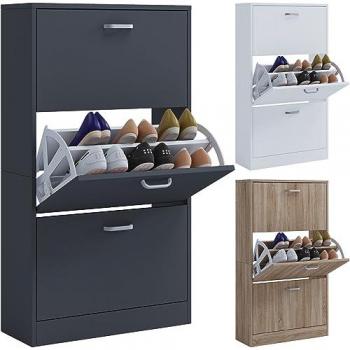 VCM Sipos L Schuhschrank in Honig & Eiche – 105 × 59 × 22 cm