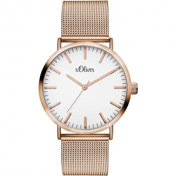 S.Oliver Damen Armbanduhr SO-3146-MQ Milanaiseband
