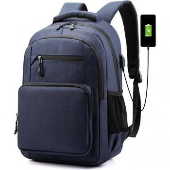 Gray Oxford Backpack for Men