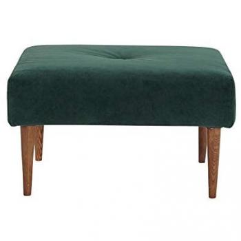 Innovation Recast Plus Hocker – Samt, Grün, 38 cm, Holzbeine