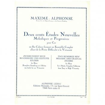 Alphonse 200 new melodic and progressive horn etudes, Volume 1 (Horn instruction book) LeDuc Publishing