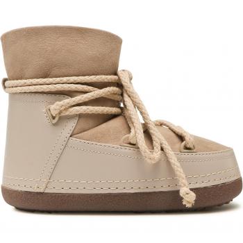INUIKII Bottes en Cuir Beige pour Femmes