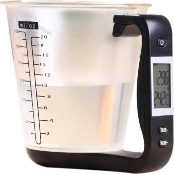 Báscula de cocina LCD con medidor