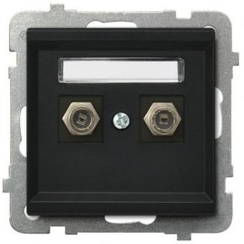 Doppel-Antennendose GPA-2RF/m/33, SAT Zubehör, Schwarz