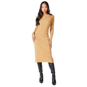 Debenhams Women's Camel Button Detail Midi Dress