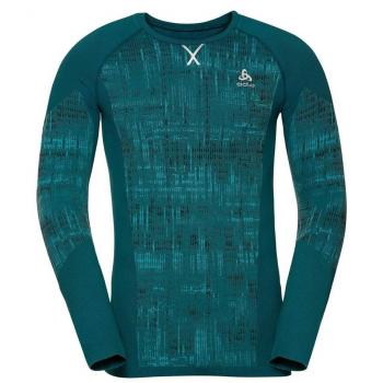 Odlo Camisa de Manga Longa Masculina Blackcomb Azul