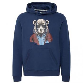 Herren BLEND Kapuzenpullover XL Marineblau – Web‑Obermaterial 60/40 Baumwolle/Polyester