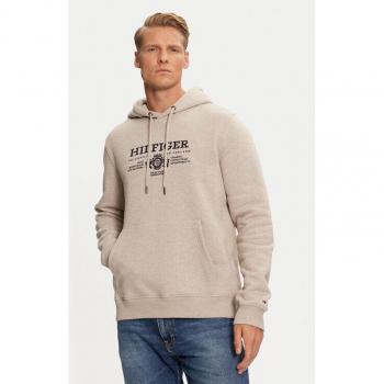 Hoodie mit Känguru-Tasche in Beige