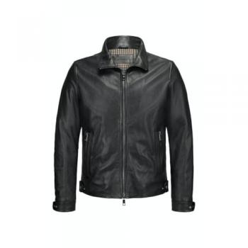 Milestone Lederjacke MSNagano Lammnappa schwarz