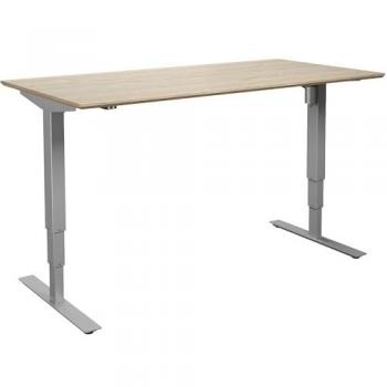 Atlanta Trend Arbeitsfläche – Verstellbarer Tisch, Eiche/Silber, KaiserKraft
