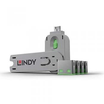 Pack 4 Bloqueadores USB LINDY 40451 – Verde