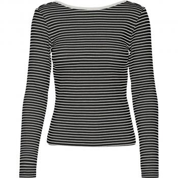 T-shirt manches longues à rayures Vero Moda Chloe Noir et blanc