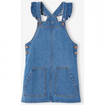 VERTBAUDET Denim Dungaree with Ruffles – 12/14Y