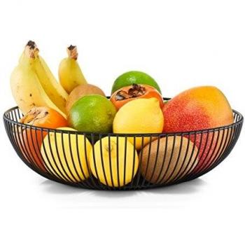 Zeller Obstschale, Metall, Schwarz, Ø 28 cm