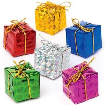Mini Holiday Present Ornaments (Assorted colours