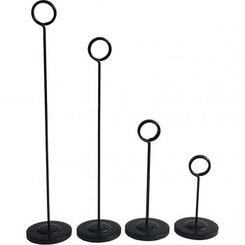 Support pour étiquettes de prix, métal noir, 10 unités