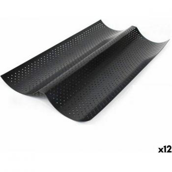 Molde para Baguettes Doble Quttin 123899 37,8 x 16,5 x 2 cm (12 Unidades)