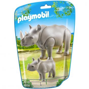 Set de rinoceronte con bebé Playmobil 6638