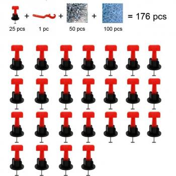 1.5mm Tile Spacer 176pcs with Steel Needle for Ceramic Thickness 5-17mm