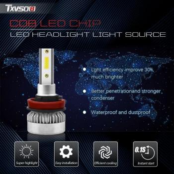TXVSO8 G1 Series 2 Pcs 6000K Automotive Headlight Bulbs