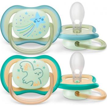 Philips Avent Ultra Air Night Chupete 0-6M Verde – Set 2pcs