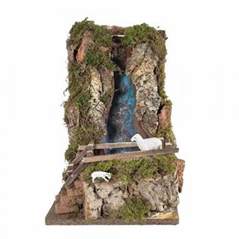 Ruscello per Presepe 33x18 cm con Ponte e Cascata