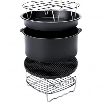 Ensemble d'ustensiles pour friteuse à air 4.2-8QT, 8 pièces en inox