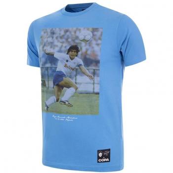 Camiseta Maradona Copa Napoli estilo vintage