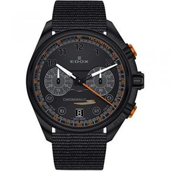 Edox Chronorally‑S Herren‑Watch 43 mm, Nylonband, Edelstahlgehäuse – 09503