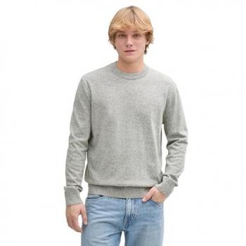 Tom Tailor Männer-Strickpullover Baumwolle Grün melierte Optik XL
