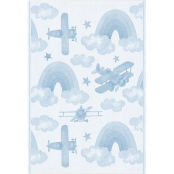Ekelund Linneväveri Couverture Bébé Avion 72x105 cm