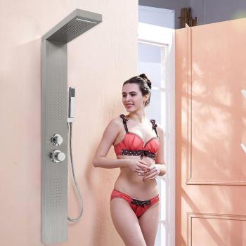 Colonna Doccia Inox Massaggio 15x47x130cm