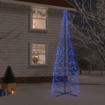 Albero di Natale a Cono Blu 1400 LED 160 cm