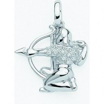 925 Silber Halskette mit Zirkonia Schütze Anhänger