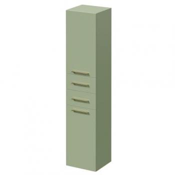 Napoli Olive Green Storage Unit with Brushed Brass Handles