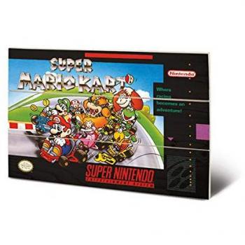 Impression sur bois Super Mario Kart – 20 × 29,5 cm