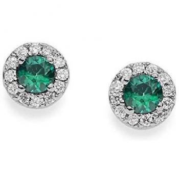 Orecchini con diamanti e smeraldo Classic Comete gioielli ORB 749