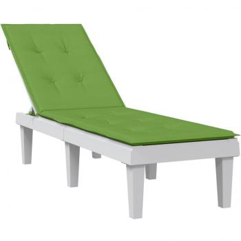 Cuscino Verde Mélange per Sdraio (75+105)x50x3 cm Tessuto Vidaxl