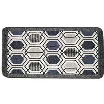 Tappeto Vetro Antiscivolo 60x120 Blu – Vietri, Super Assorbente Cotone Corto