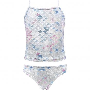 SHKEINI Mädchen Strand-Badeanzug im Tankini-Stil mit Spaghetti-Trägern