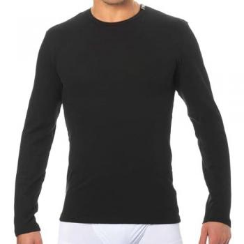 Emporio Armani T-Shirt mit Adler-Logo Piquet Schwarz L