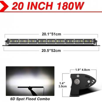 Barre lumineuse NAOEVO 13 pouces pour camion et ATV