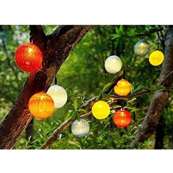 Gartenbeleuchtung: 10 Kugel-LED-Lichterkette