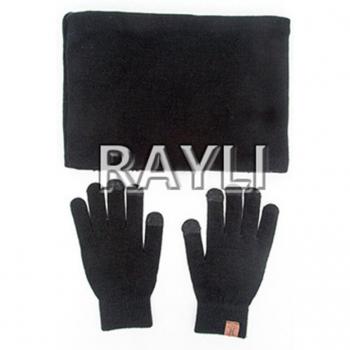 Men's Thick Knit Winter Hat, Scarf, and Gloves Set