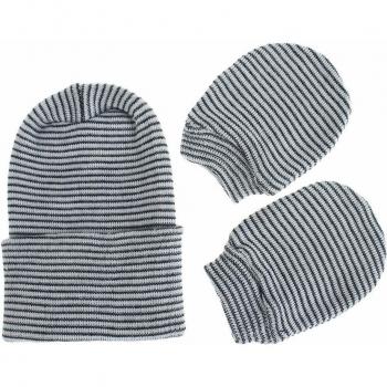 Chapeau épaissi et gant assorti pour bébé