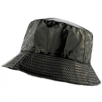 Chapeau de Pluie Femme Noir Brillant